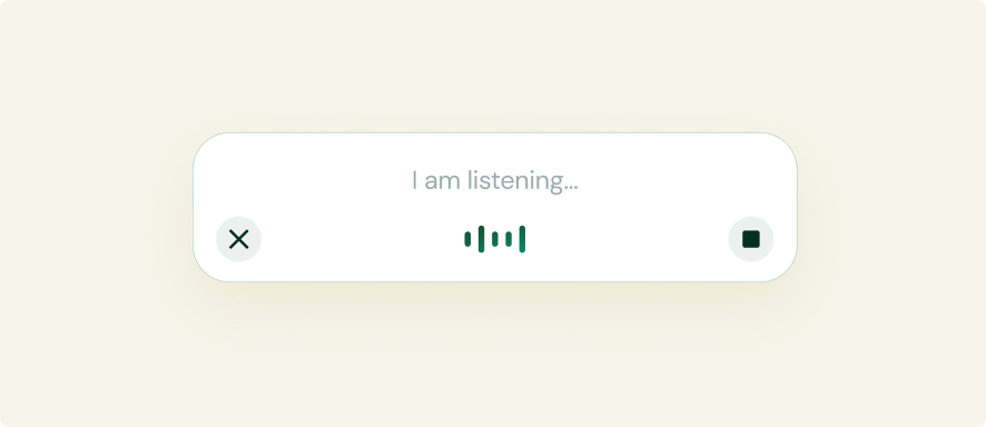 Voice capture while the assistant is listening